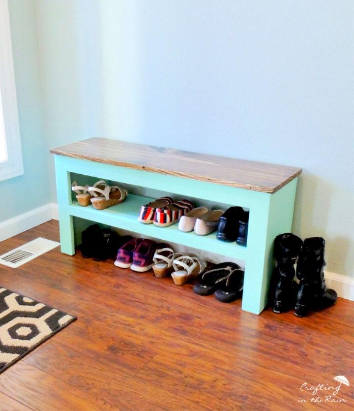 Simple DIY Entryway Shoe Storage Bench