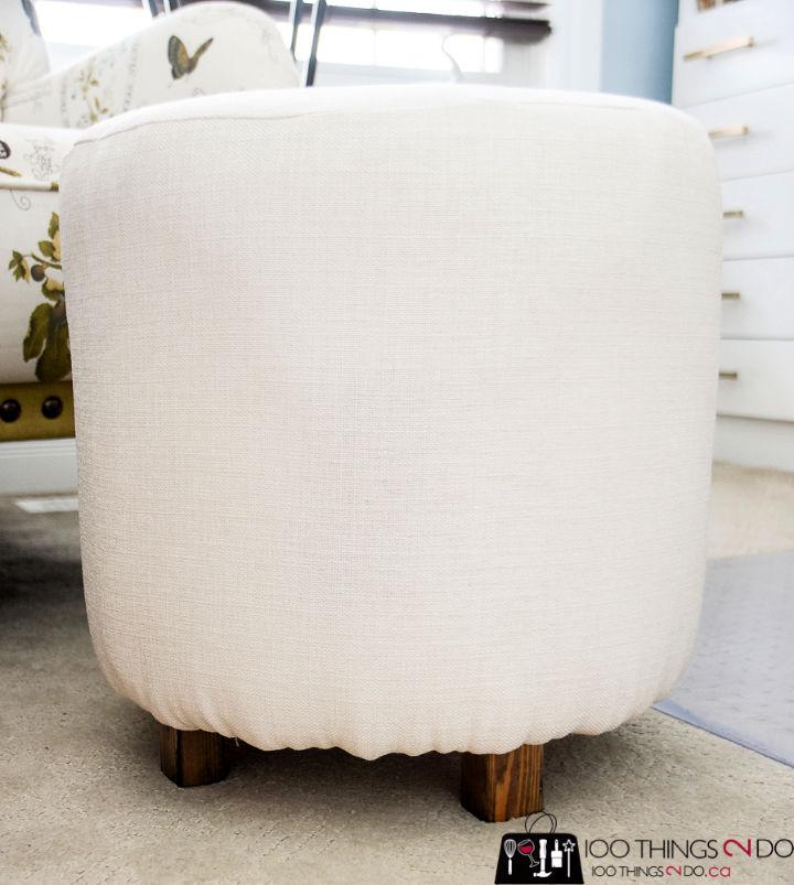 Beautiful DIY Upholstered Ottoman