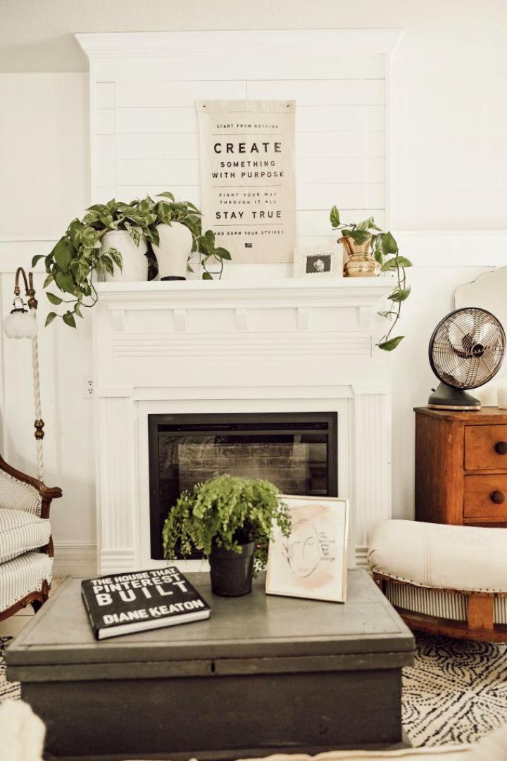 DIY Electric Fireplace Mantel at Home