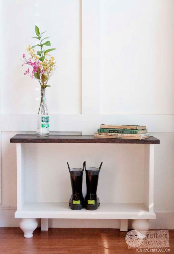 Homemade Entryway Shoe Storage Bench