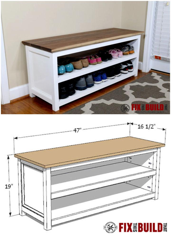 How to Make an Entryway Shoe Storage Bench