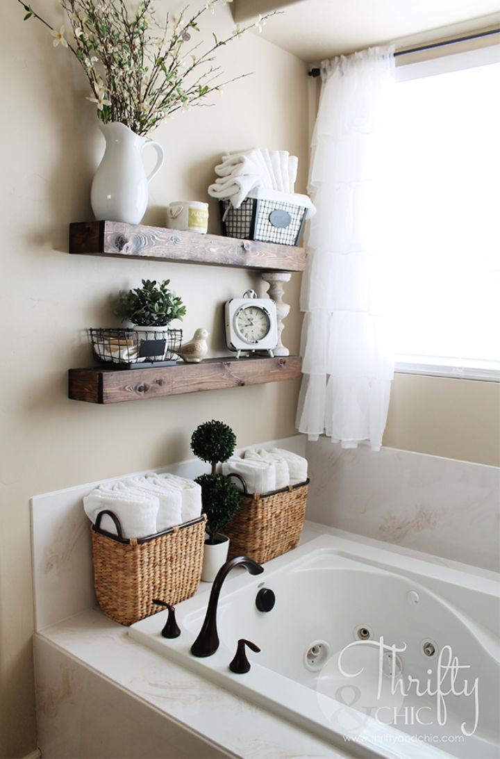 How to Make a Farmhouse Floating Shelves