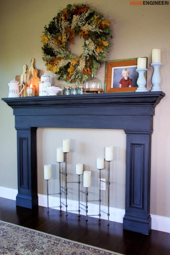 Faux Fireplace Mantel Surround