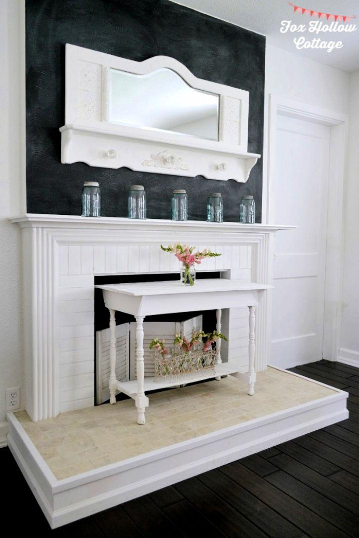 Fireplace Mantel and Hearth Makeover