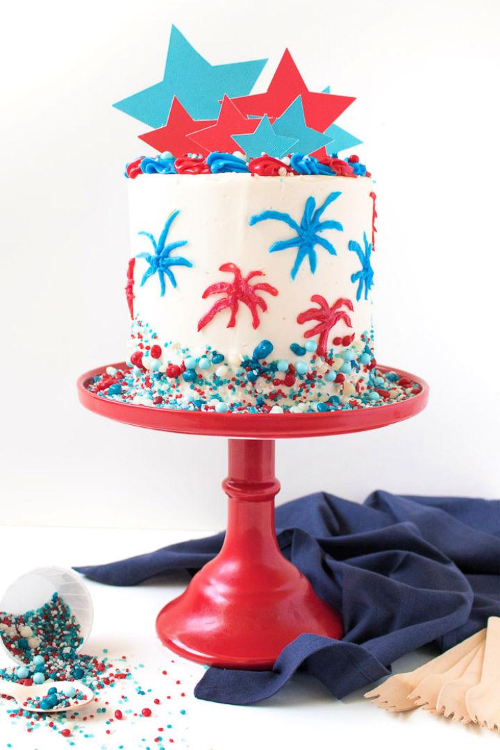 Firework Cake For 4th Of July
