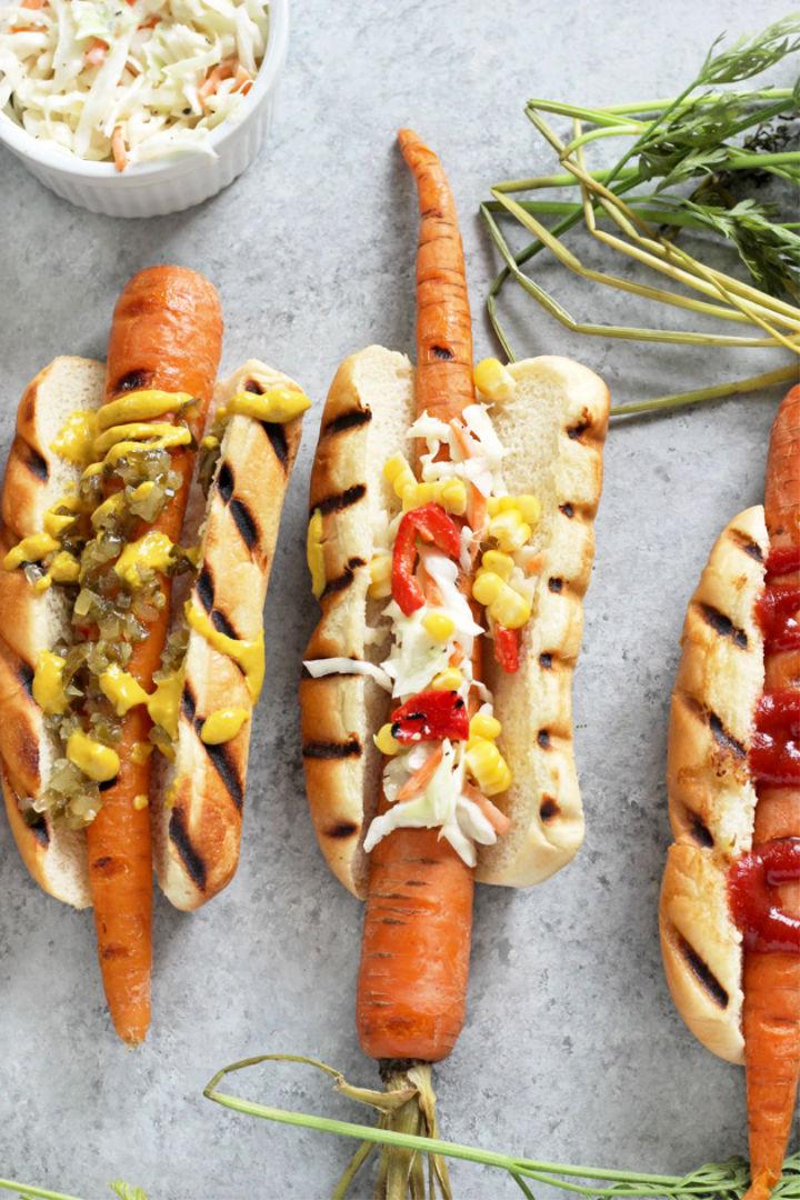 Fourth Of July Carrot Dogs