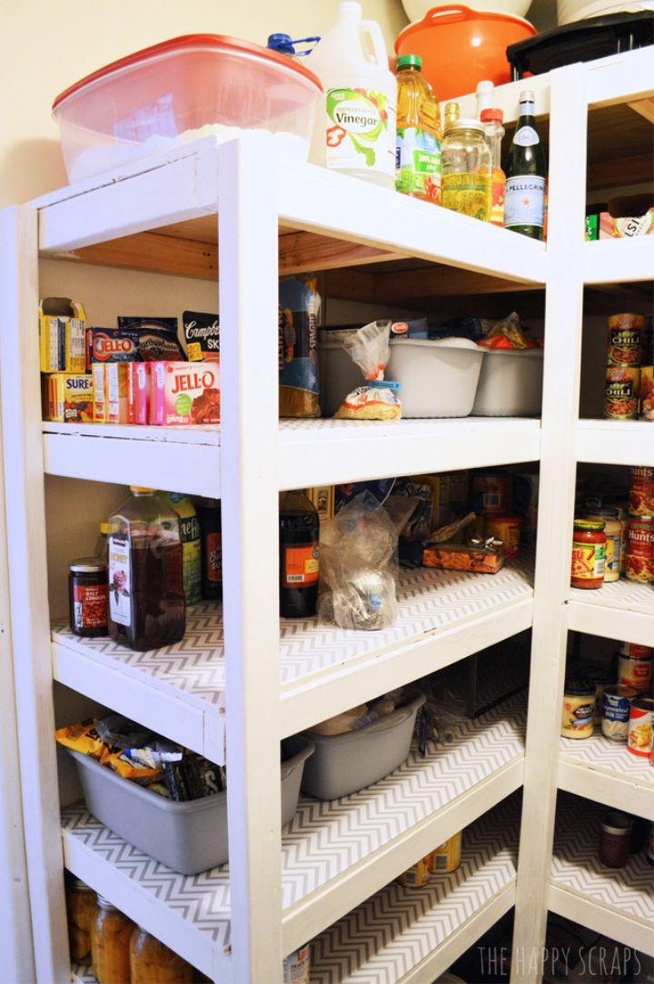 Easy DIY Functional Pantry Shelving