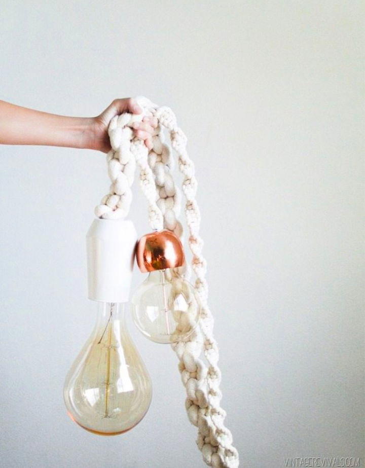Giant Macramé Rope Lights Ideas