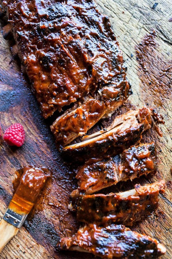 Grilled Fiery Habanero Apricot BBQ Ribs