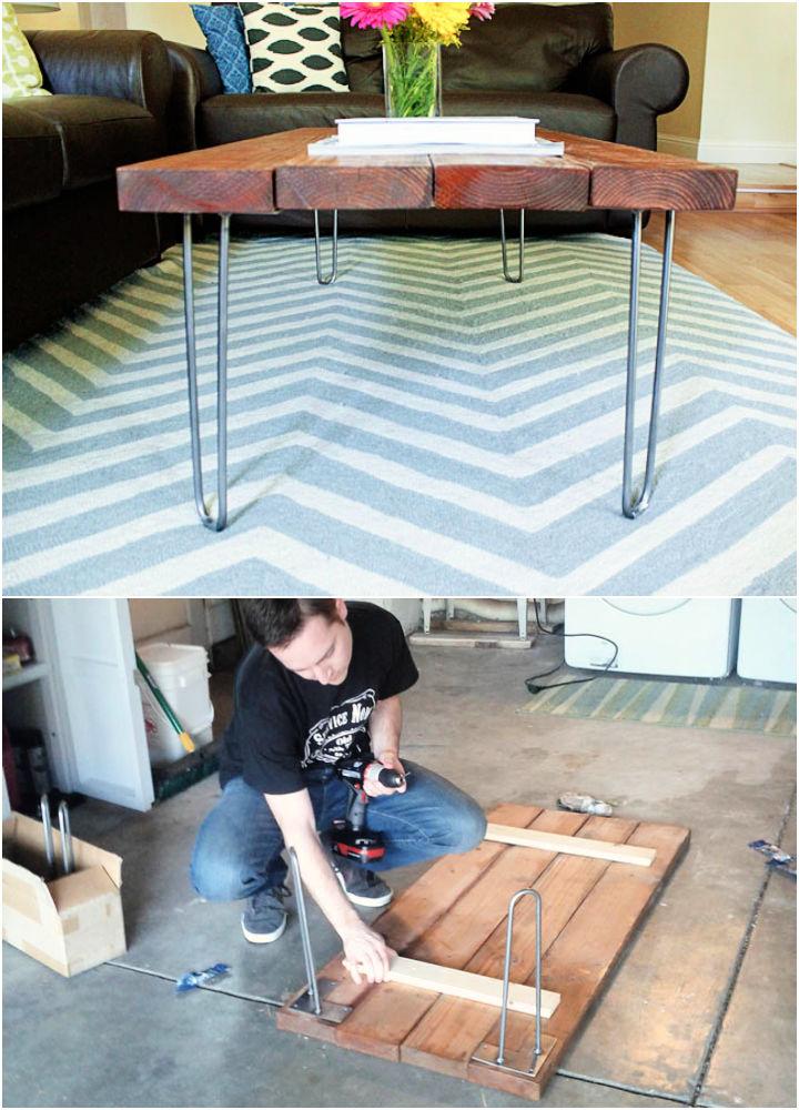 DIY Hairpin Legs Coffee Table at Home