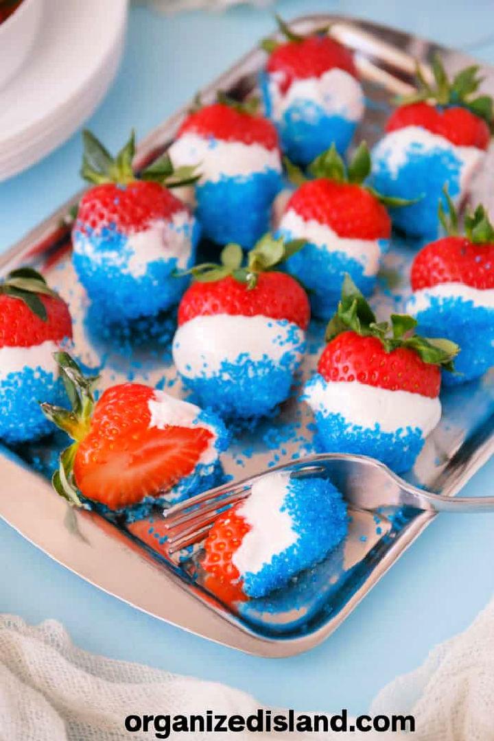 Homemade 4th of July Strawberries