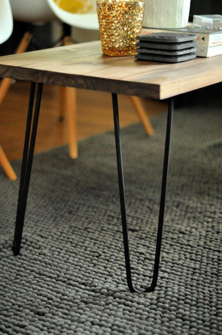 Homemade Hairpin Leg Coffee Table