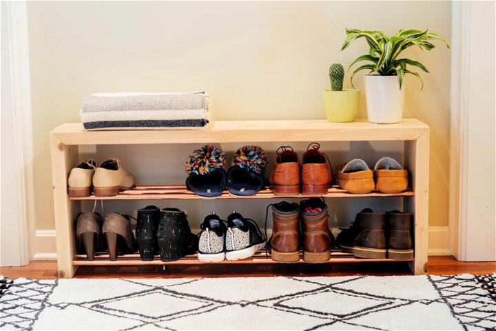 Make Your Own Entryway Shoe Storage Bench