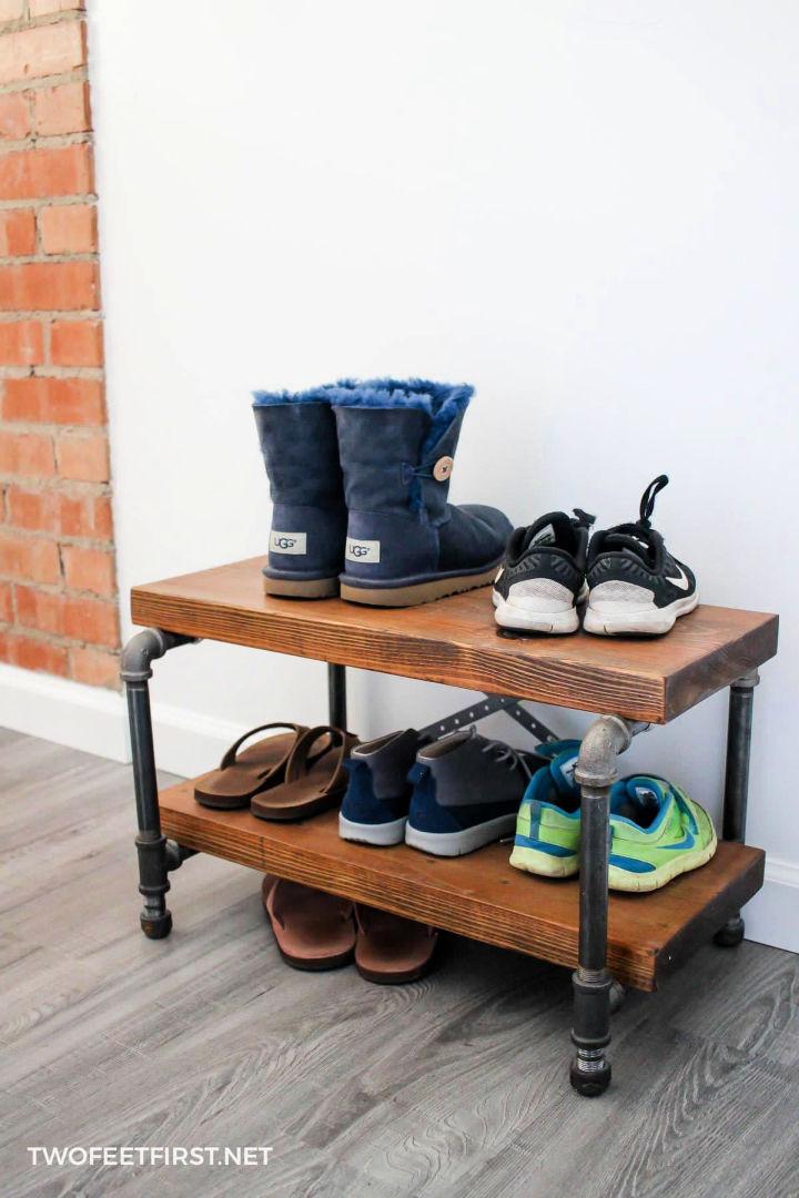 Making an Entryway Industrial Shoe Storage Rack