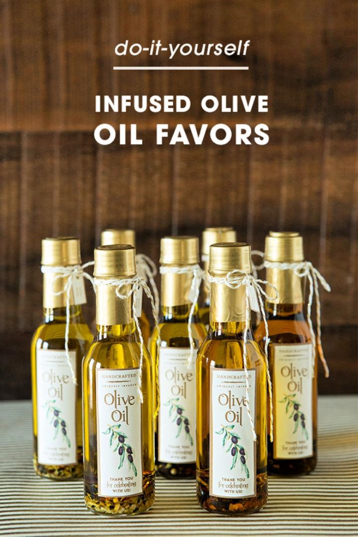 Unique DIY Infused Olive Oil Wedding Favors