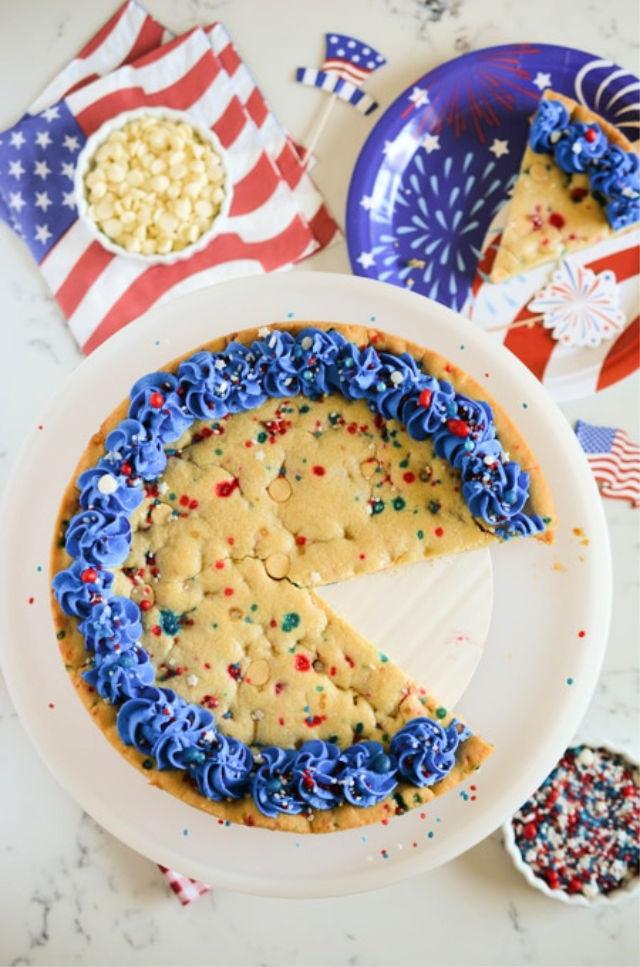 Soft, Chewy July 4th Cookie Cake