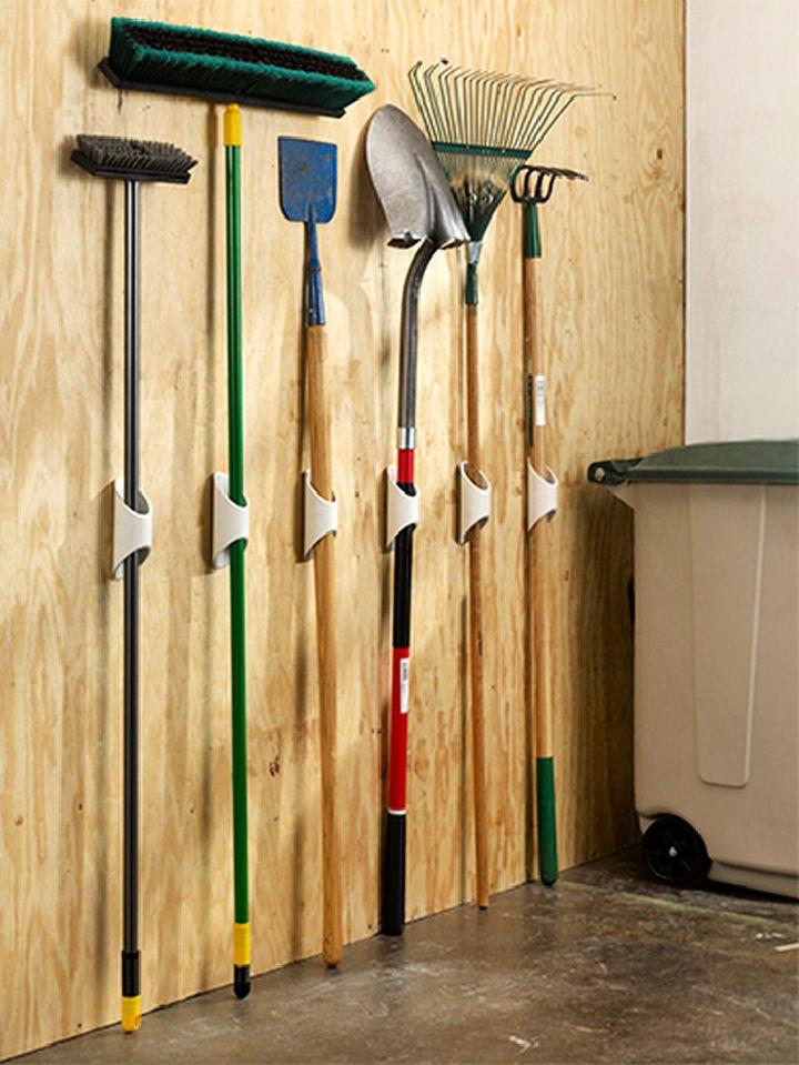 Make a Yard Tool Storage Organizer Using Pvc Pipe