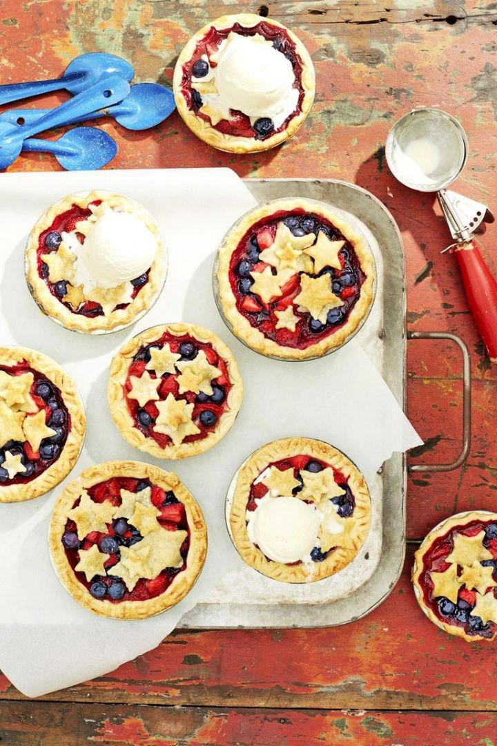 Homemade Mini Stars Berry Pies