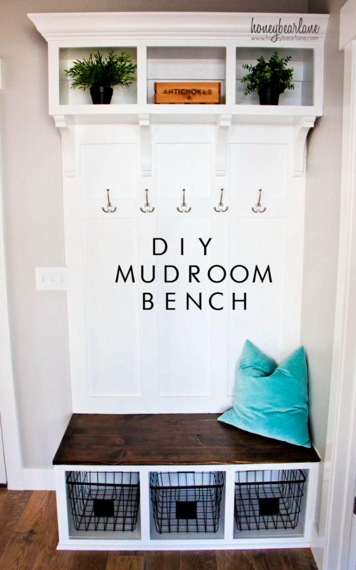 Free Mudroom Shoe Storage Bench Woodworking Plan