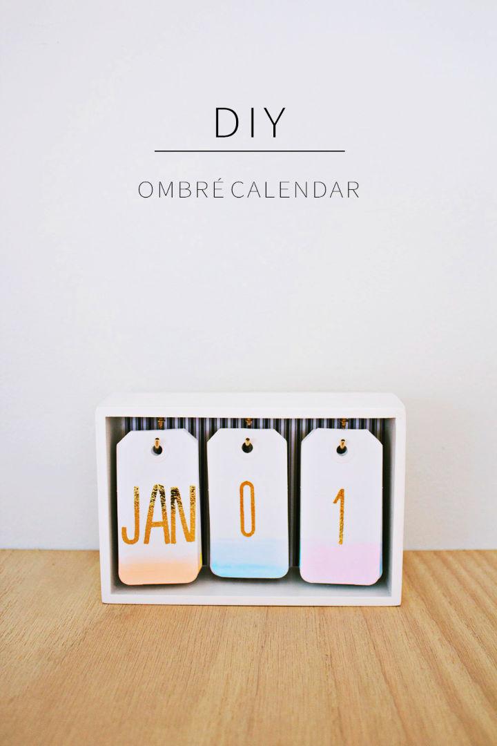 Ombre Calendar for Desk 