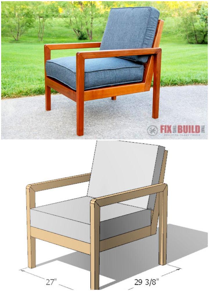 DIY Outdoor Chair from Cedar 2x4s
