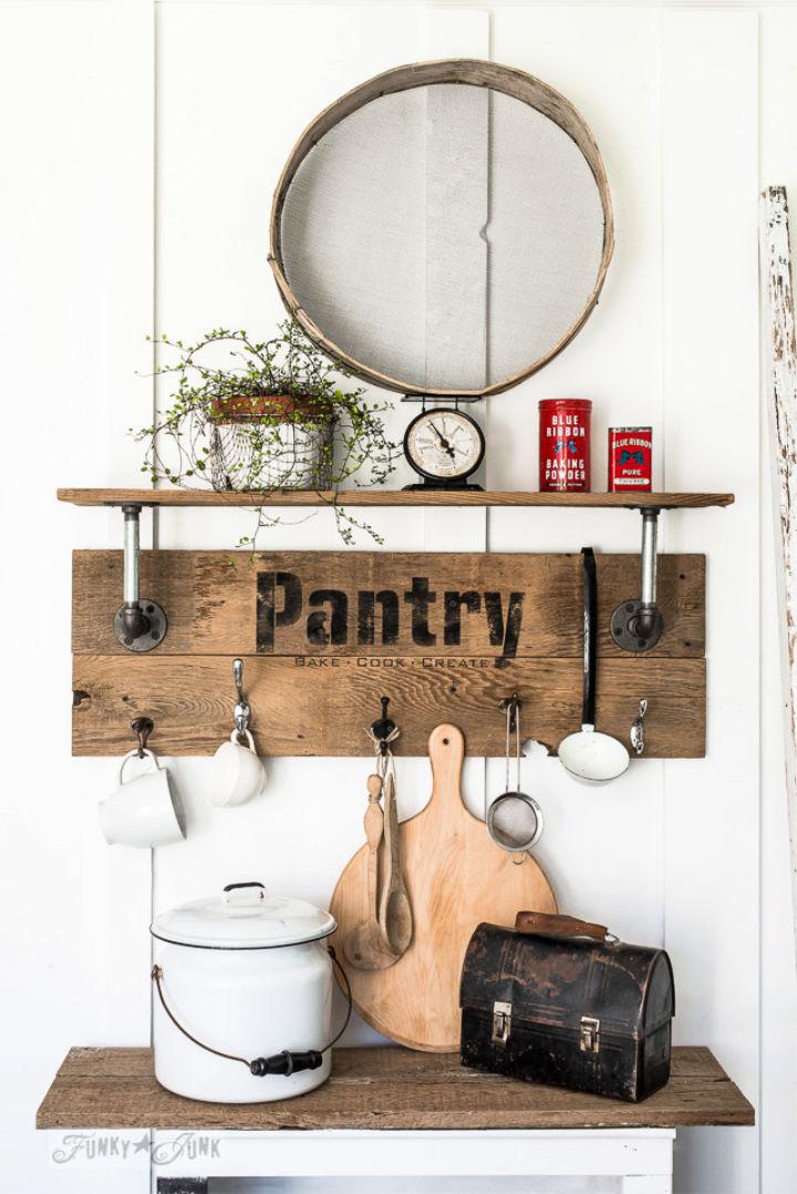 Cheap DIY Pallet Wood Pantry Sign