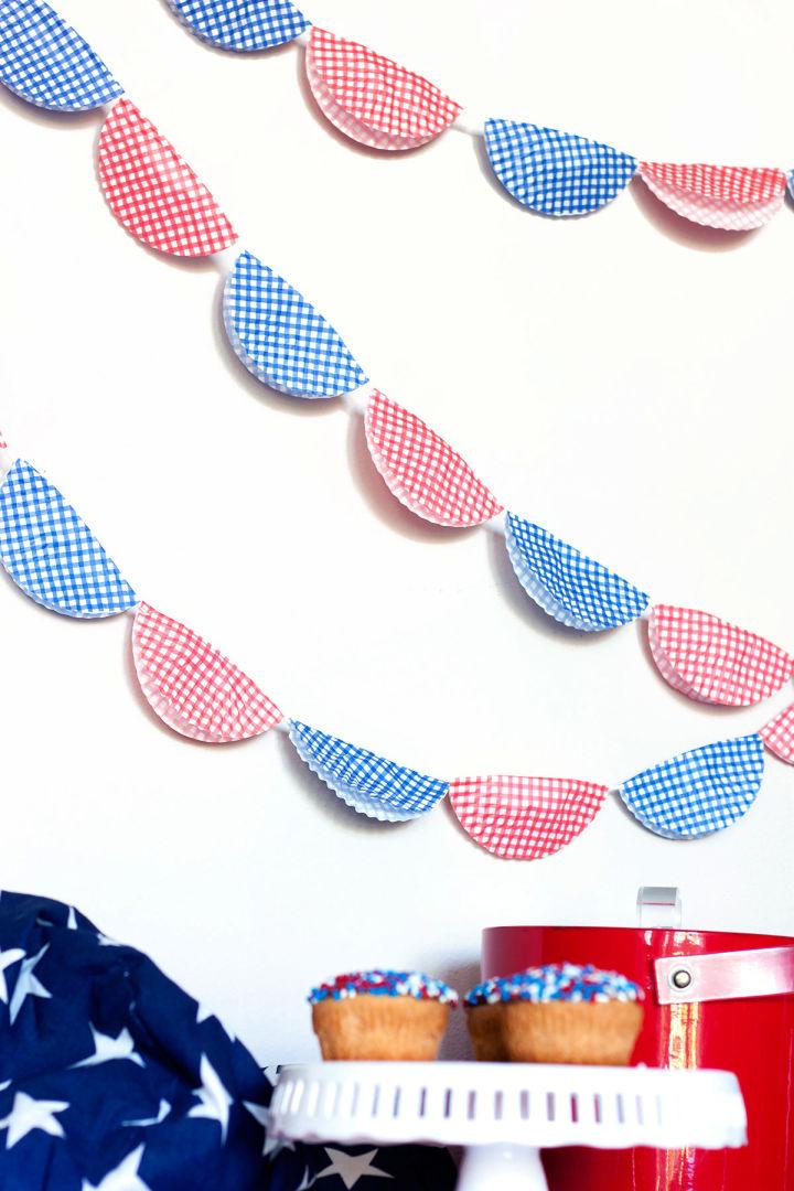 Patriotic Bunting from Baking Cups