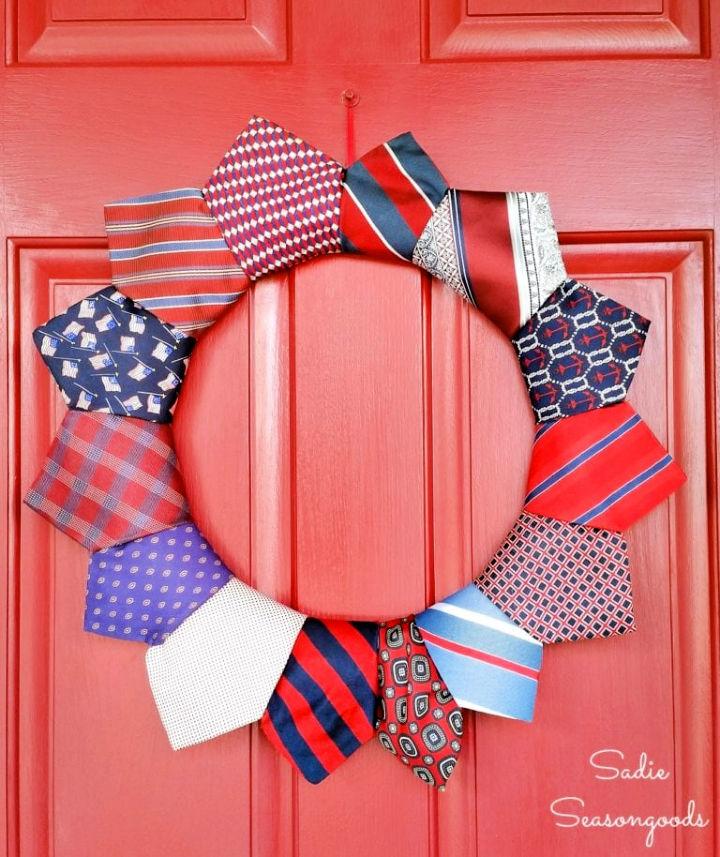 Patriotic Wreath with Cheap Neckties