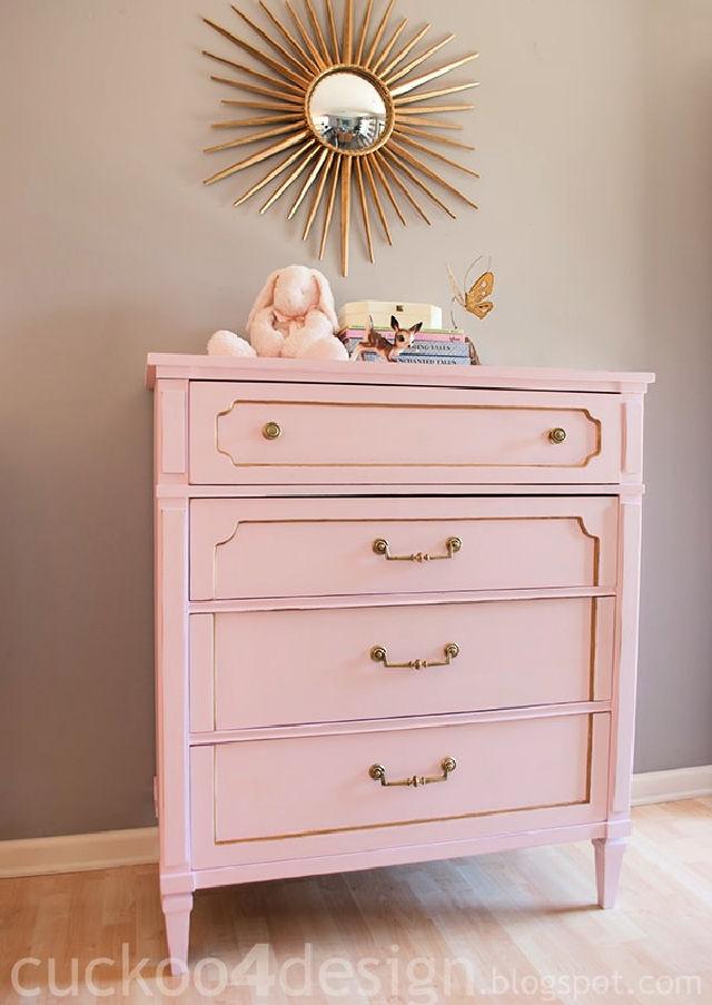 Easy DIY Pink Chalk Paint Dresser
