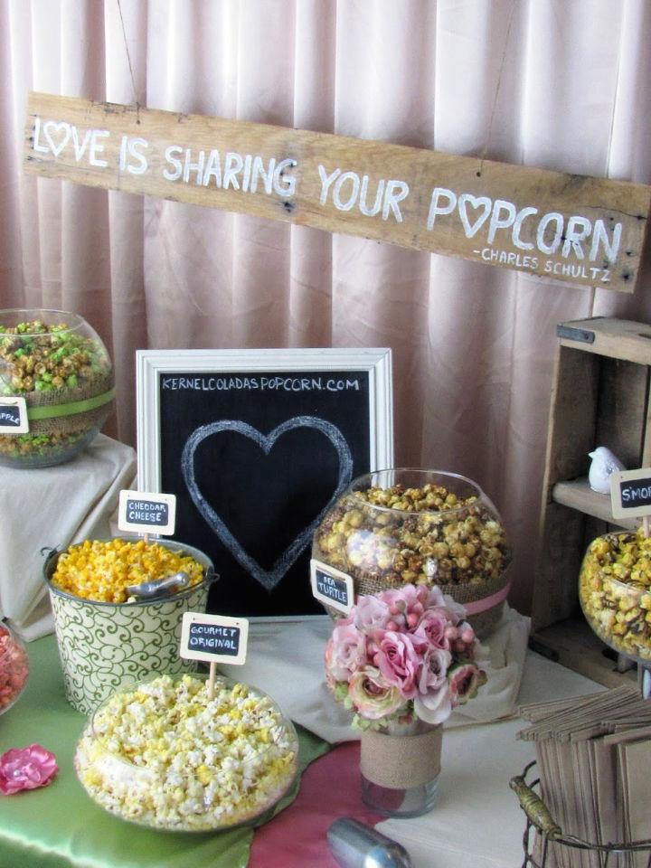 Popcorn Bar for Your Wedding Or Event