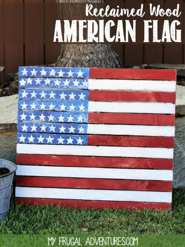Reclaimed Wood American Flag