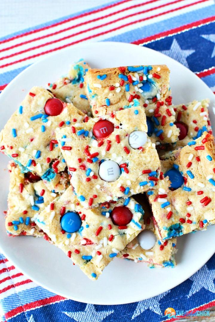Red White and Blue Cake Bars Recipe
