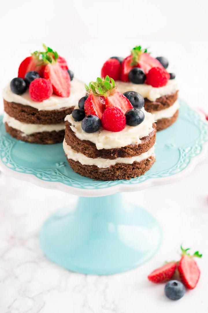 Gluten-free, Paleo-friendly Red White Blue Mini Cakes