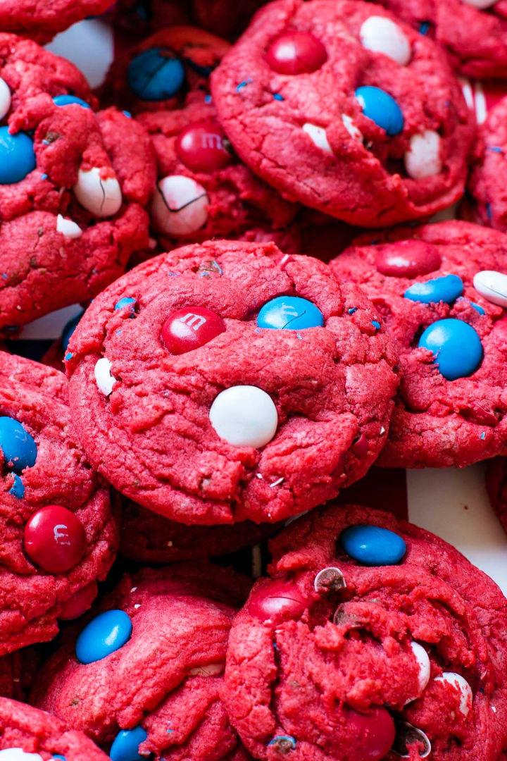 Red White and Blue Red Velvet Cookies Recipe 1