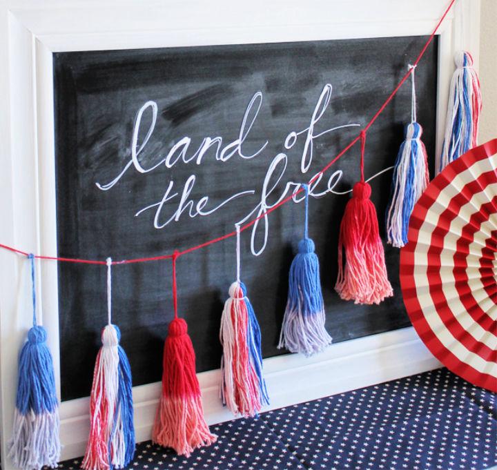 Red White and Blue Tassels