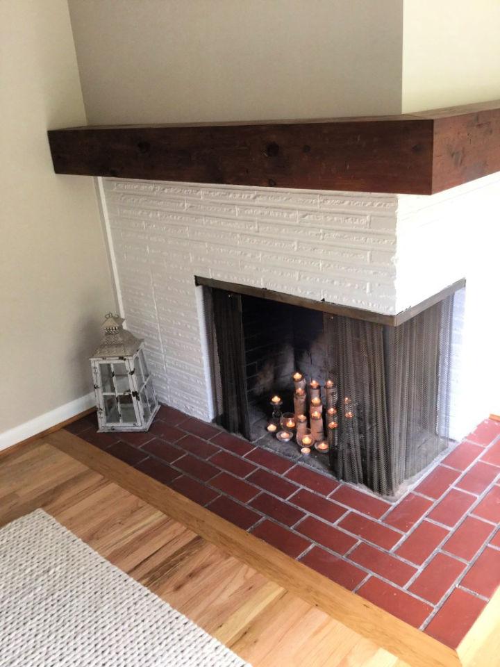 Rustic DIY Fireplace Mantel