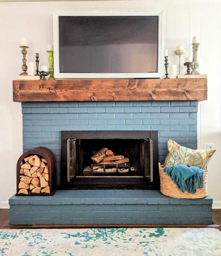 Rustic DIY Fireplace Mantel