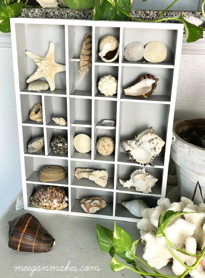 Shell Shadow Box Made With a Thrifted Find