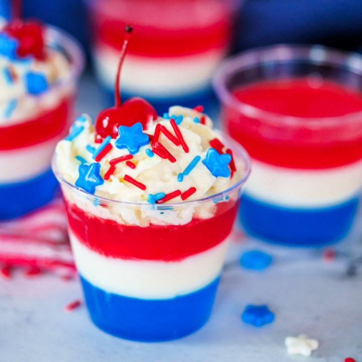 Simple Red, White, and Blue Jello Shots