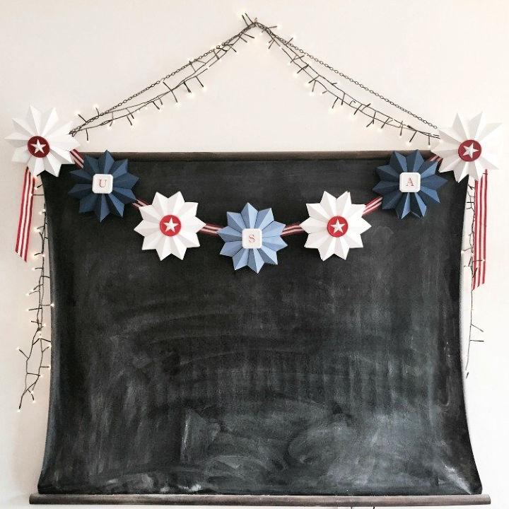 Star spangled Fourth Of July Garland