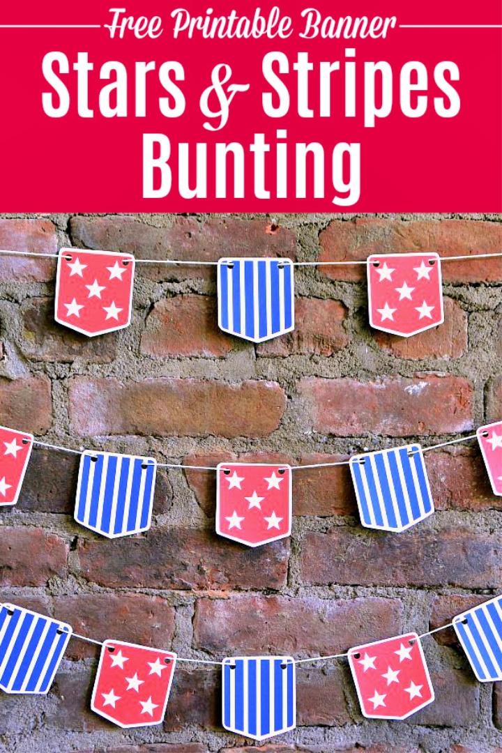 Stars and Stripes Bunting With Free Printable