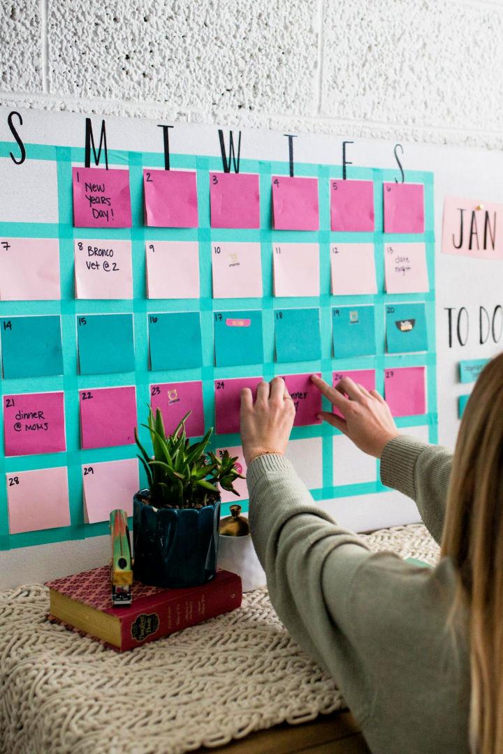 How to Make a Sticky Note Calendar