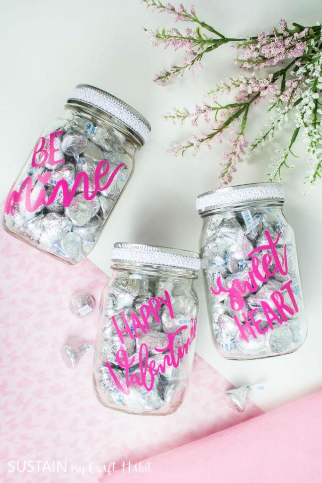 Sweetest Valentine’s Gift Jar With Cricut
