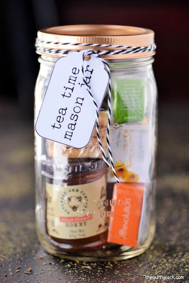 Making a Tea Time Mason Jar Gift