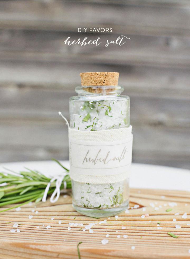 DIY Herbed Salt Wedding Favors