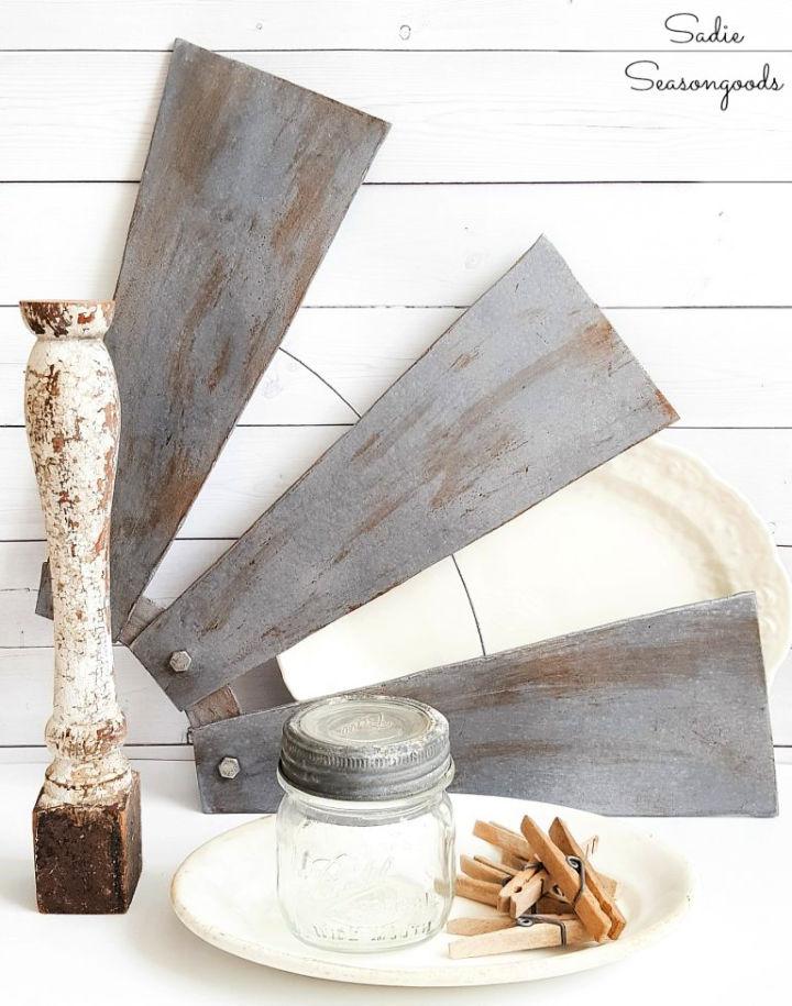 DIY Ceiling Fan Blades for Windmill Decor