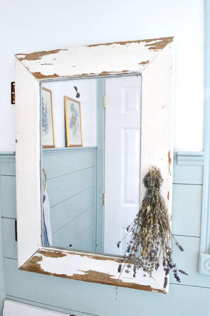 Turn Salvaged Window Into Farmhouse Mirror