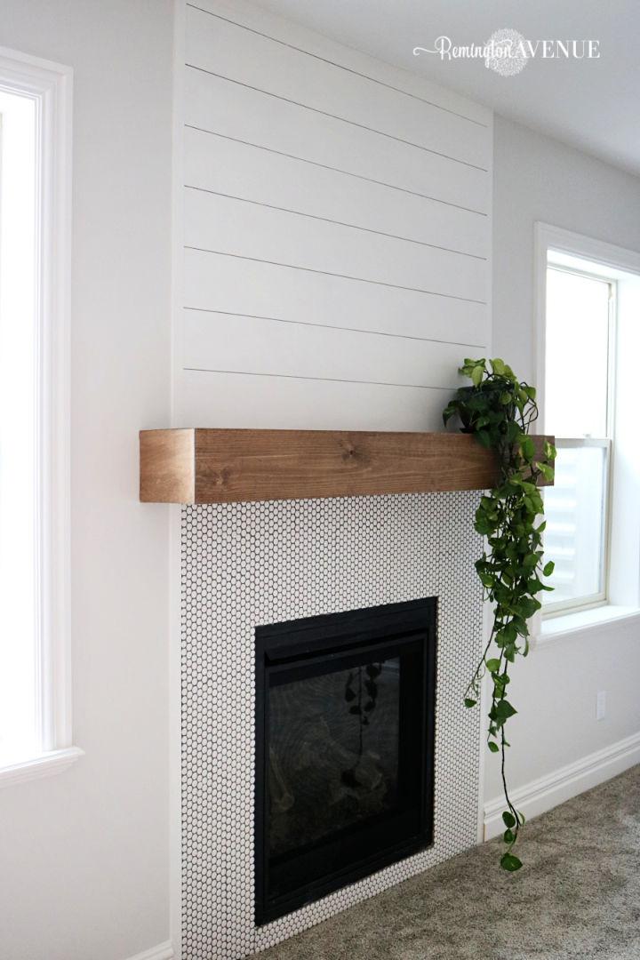 Homemade Wooden Fireplace Mantel 