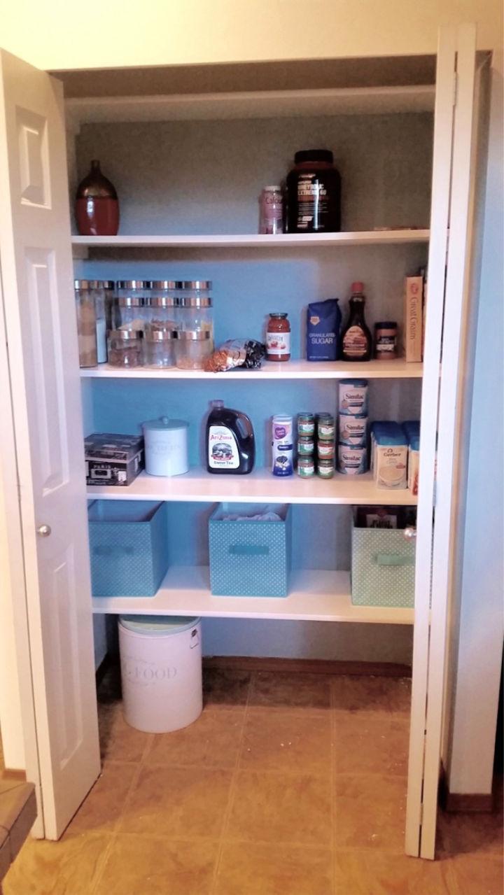 Build Your Own Wooden Pantry Shelves