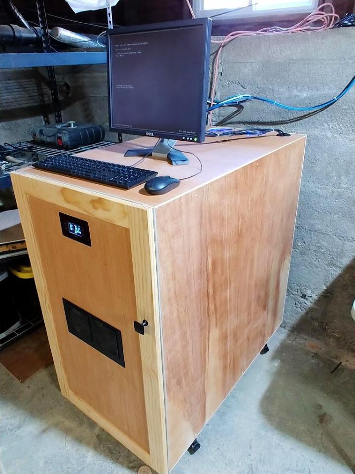 Homemade Wooden Server Rack